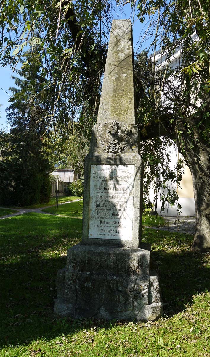 Kriegerdenkmal Obelisk auf dem alten Friedhof Lindau